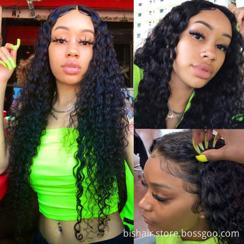 Wholesale 10A Brazilian Deep Wave Wet Wave Curly Hair 3 Braided Hair Tress 100% Real Hair Tress Extension Discount for Women
